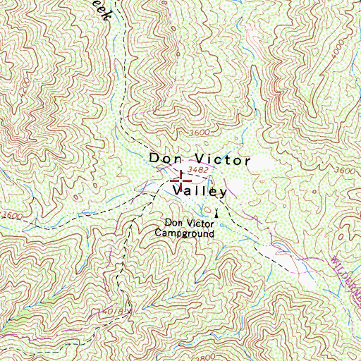 Topographic Map of Don Victor Valley, CA