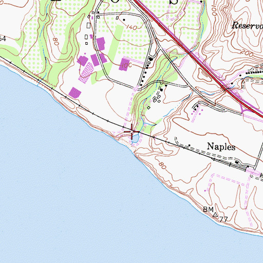 Topographic Map of Dos Pueblos Canyon, CA