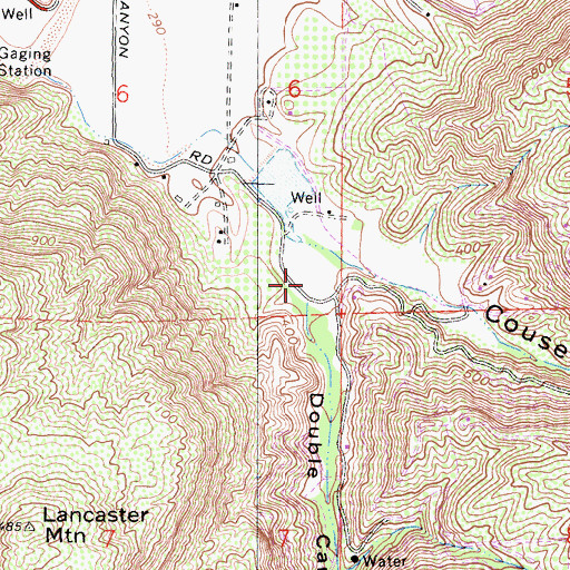 Topographic Map of Double Canyon, CA