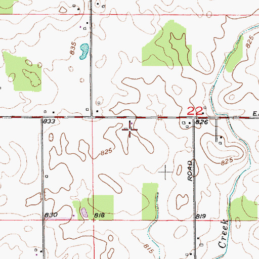 Topographic Map of Weissert Farms, IN
