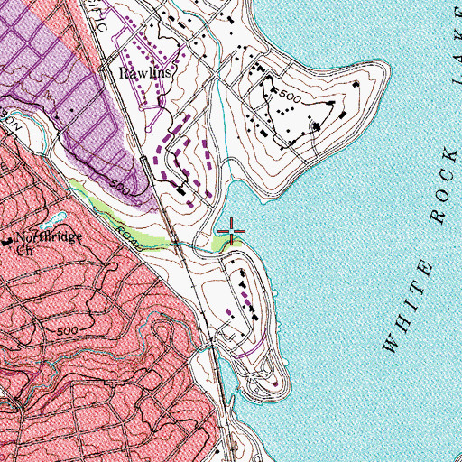 Topographic Map of Williamson Branch, TX