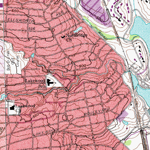 Topographic Map of Beards Branch, TX