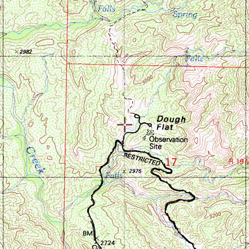 Topographic Map of Dough Flat, CA