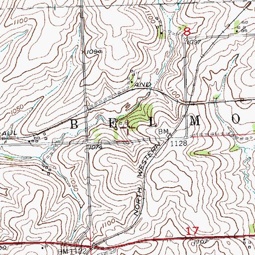 Topographic Map of Breezy - D Farm, WI