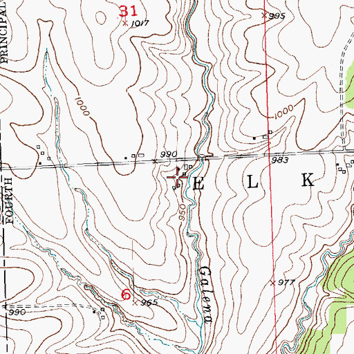 Topographic Map of De Burh Farm, WI