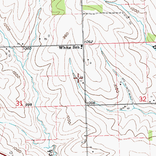 Topographic Map of Shea Dairy, WI