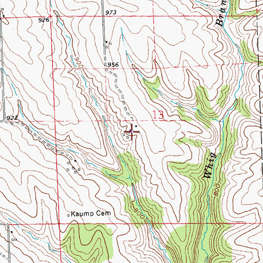 Topographic Map of R and R Farms, WI