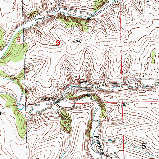 Topographic Map of Camelhollow Farm, WI