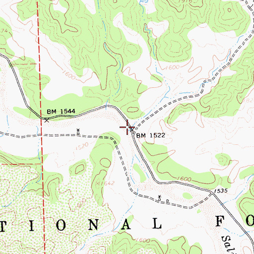 Topographic Map of Douglas Canyon, CA
