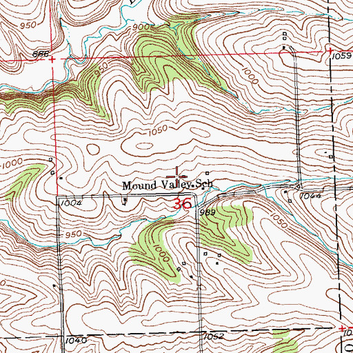 Topographic Map of Seng Farms, WI