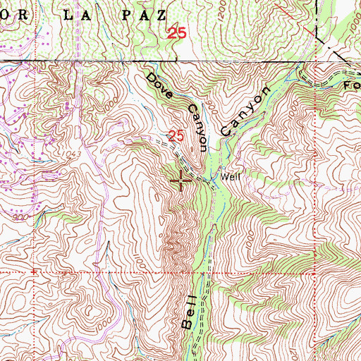 Topographic Map of Dove Canyon, CA