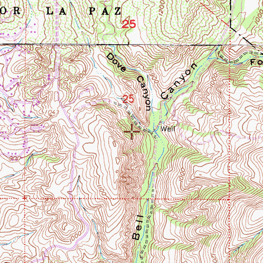 Topographic Map of Dove Canyon, CA