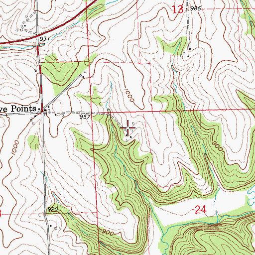 Topographic Map of Bahl Farms, WI