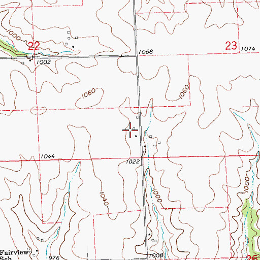 Topographic Map of Dee Dee Acres, WI