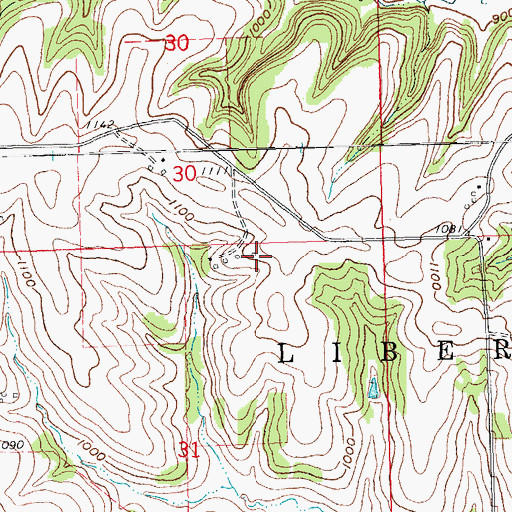 Topographic Map of Windswept Farms, WI
