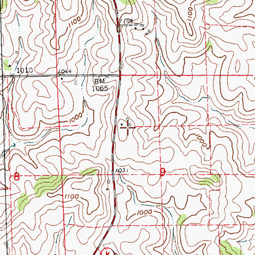 Topographic Map of Wind Point Farms, WI