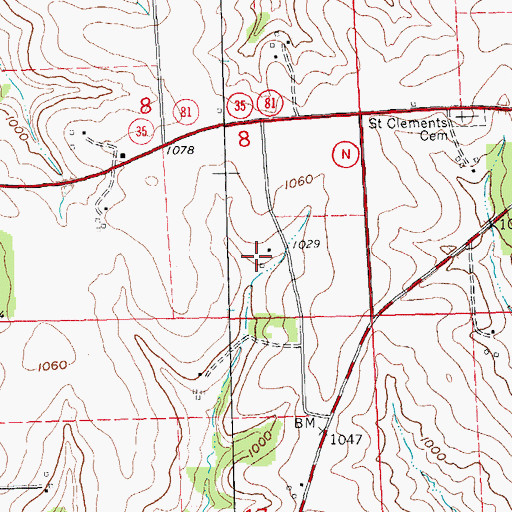 Topographic Map of Krohn Farm, WI