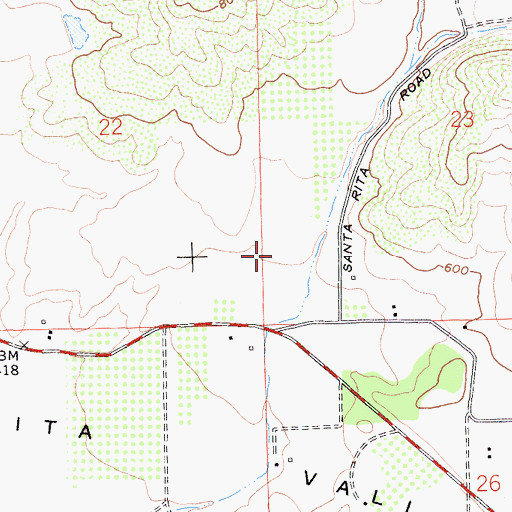 Topographic Map of Melville Vineyards and Winery, CA