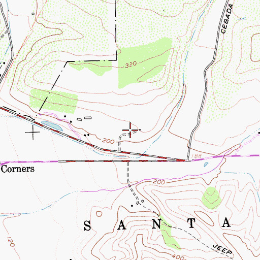 Topographic Map of Presidio Winery and Vineyards, CA
