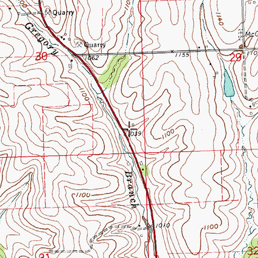 Topographic Map of Smith Farms, WI