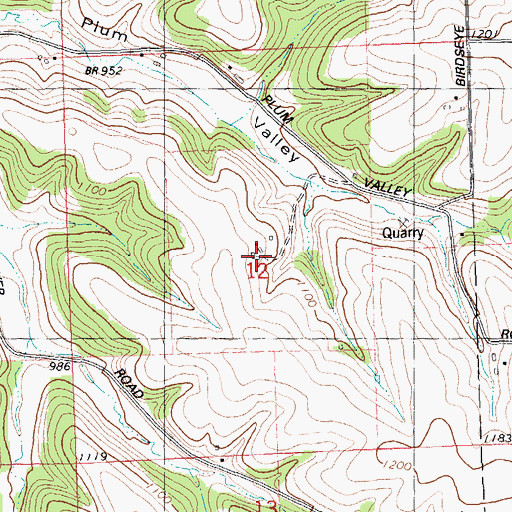 Topographic Map of Leffler Farm, WI