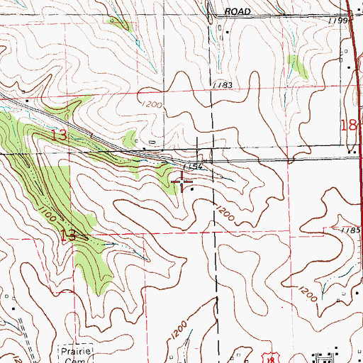 Topographic Map of Shaw Farm, WI