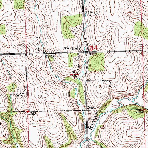 Topographic Map of Stivarius Farm, WI
