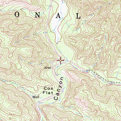 Topographic Map of Dry Canyon, CA