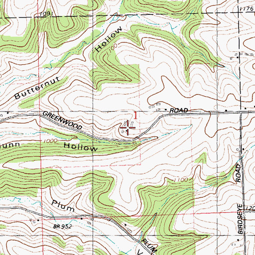Topographic Map of T C Farms, WI