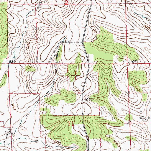 Topographic Map of Rose Stone Farm, WI