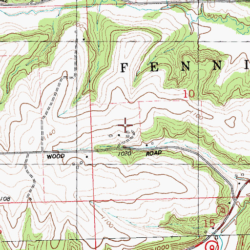 Topographic Map of Duha Dairy, WI