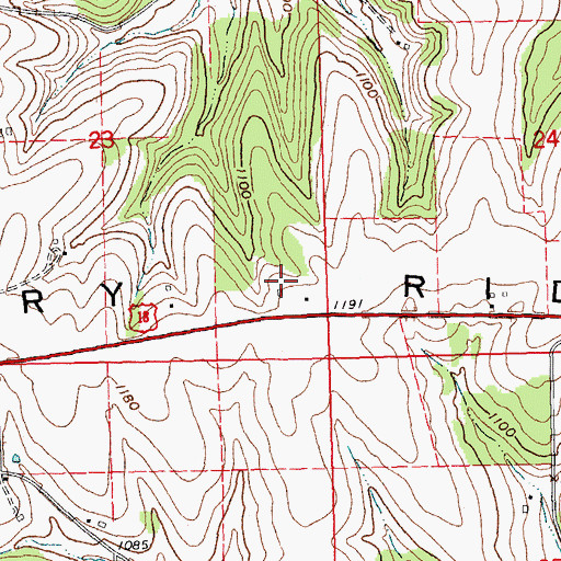 Topographic Map of Hutchinson Farm, WI