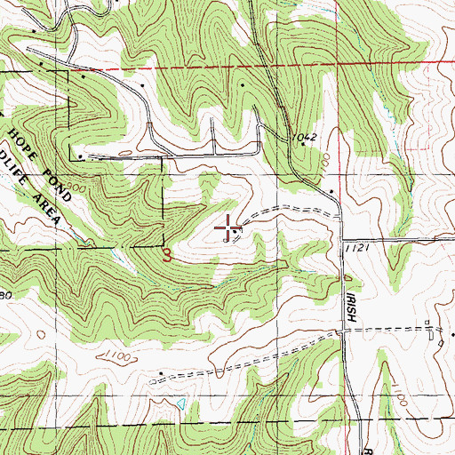 Topographic Map of Blue Rock Kanyon Ranch, WI