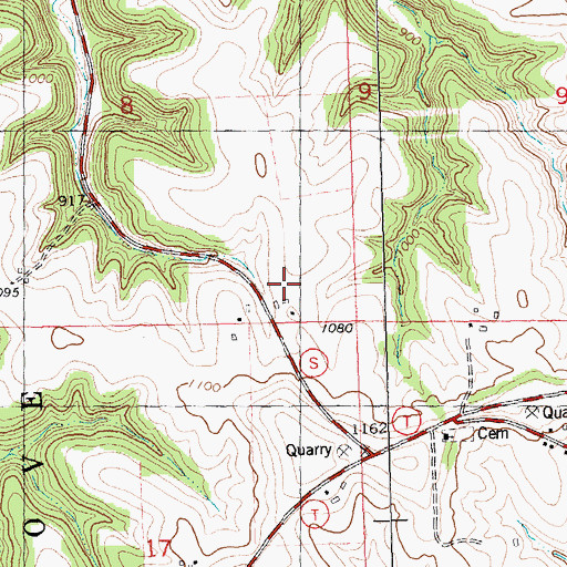 Topographic Map of G and M Farms, WI