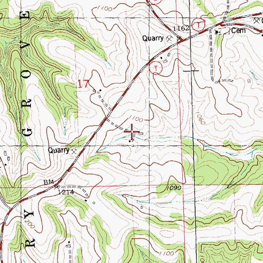 Topographic Map of Round S Dairy, WI