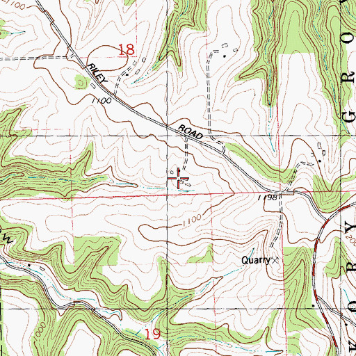 Topographic Map of Martin Farms, WI