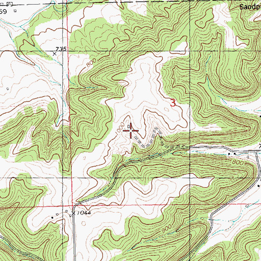 Topographic Map of Trumm Farm, WI