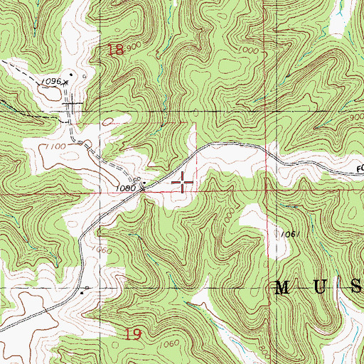 Topographic Map of Blue Mountain Orchard, WI