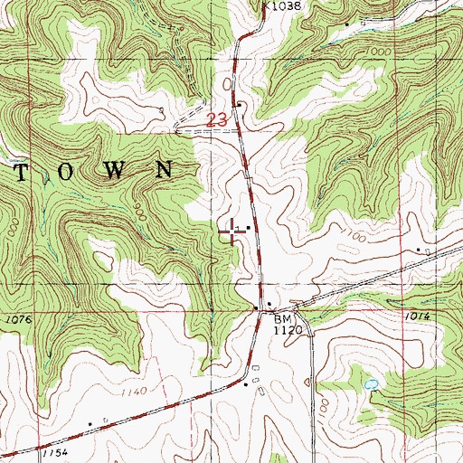 Topographic Map of Top T Farms, WI