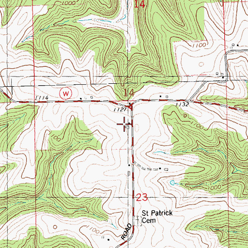 Topographic Map of Carlin Dairy, WI