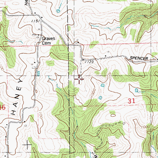 Topographic Map of Holliday Farm, WI