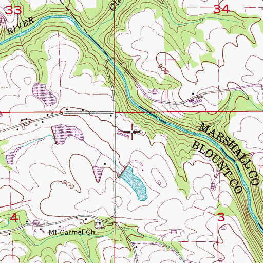 Topographic Map of Kneeves Poultry Farm, AL