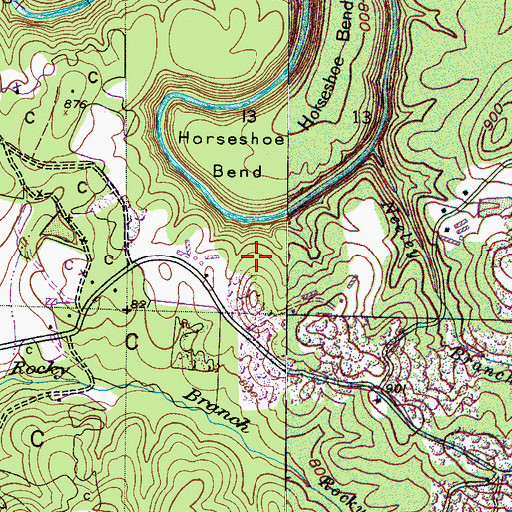 Topographic Map of Adams Poultry Farm, AL