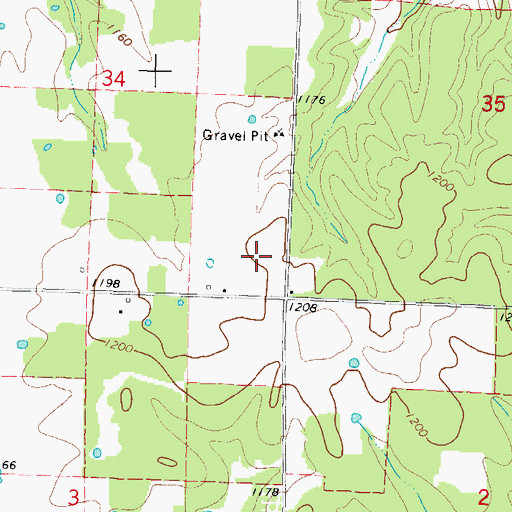 Topographic Map of Appleglen Dairy, AR