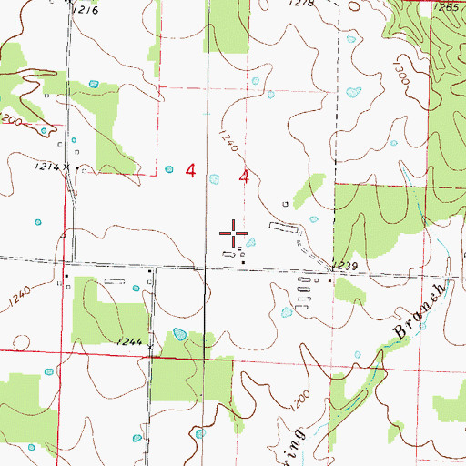 Topographic Map of Circle L Ranch, AR