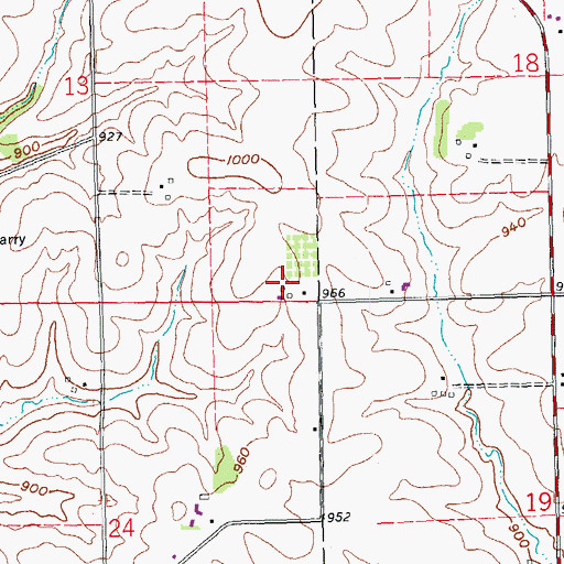 Topographic Map of Pleasant View Dairy, WI