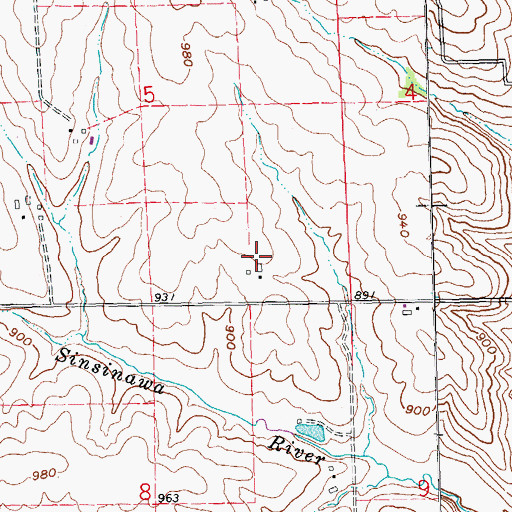 Topographic Map of Kunkel Farms, WI