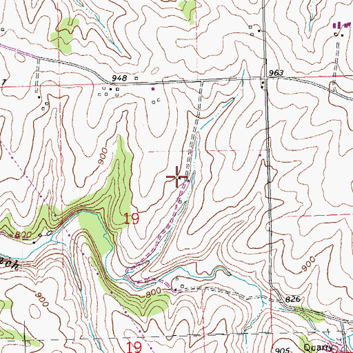 Topographic Map of Vannatta Farms, WI