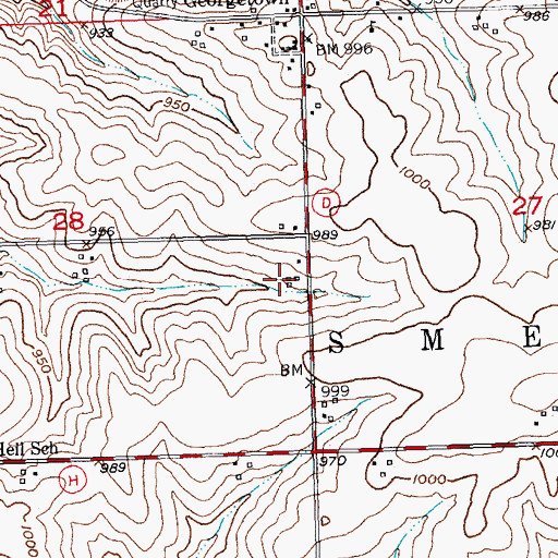Topographic Map of Big K Farm, WI