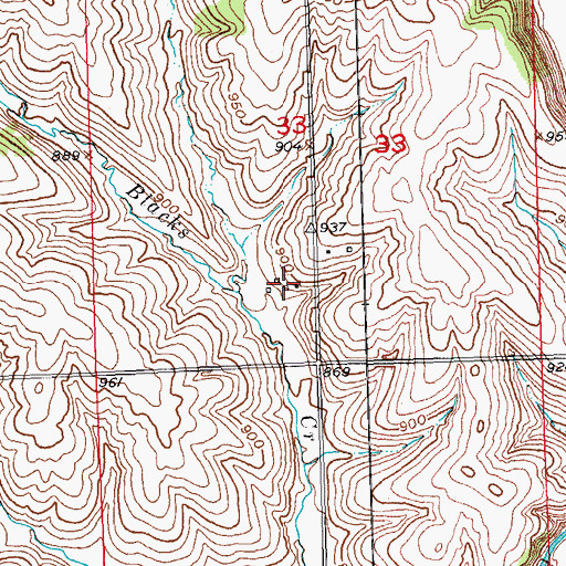 Topographic Map of Kisting Farm, WI